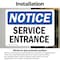 Signmission Service Entrance OSHA Notice Sign, Vinyl Decal, 7in W x 5in L, 2PK OS-2PACK-NS-D-57-L-18293 - alternate 4